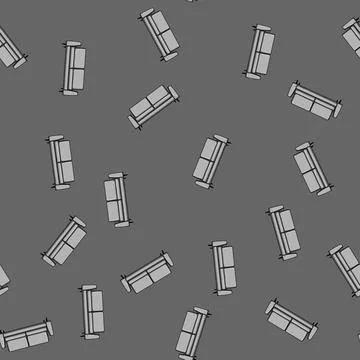 Seamless pattern recliner couch leather cartoon vector 스톡 일러스트