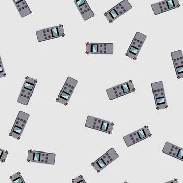 Seamless pattern record dictaphone cartoon vector イラスト素材
