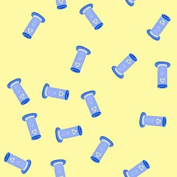 Seamless pattern recover battery recycling box cartoon vector Illustrazione stock