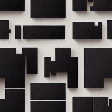 Seamless pattern with rectangle chaotic tiles. Abstract modern geometric back Stock Illustration