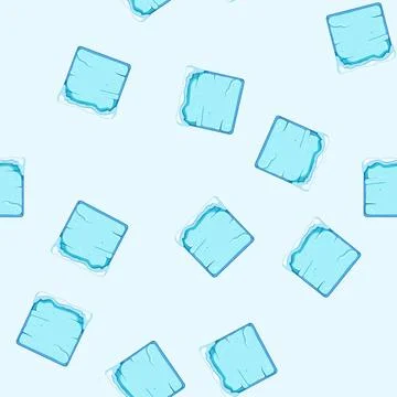 Seamless pattern rectangle ice game button cartoon vector Stock Illustration
