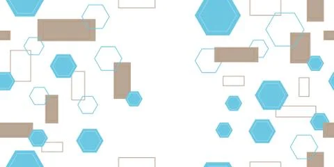 Seamless pattern from rectangles and hexagons. Vector illustration. 库存插图