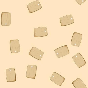 Seamless pattern rectangular chopping board cartoon vector Stock Illustration
