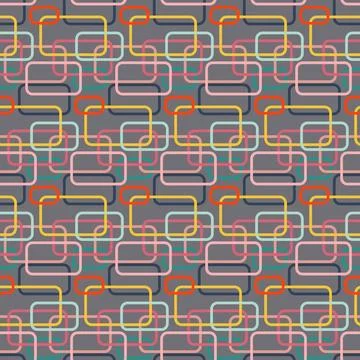 Seamless pattern rectangular shape on gray background for textile design Illustrazione stock