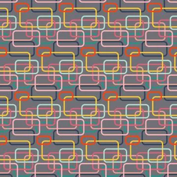 Seamless pattern rectangular shape on gray background for textile design 库存插图