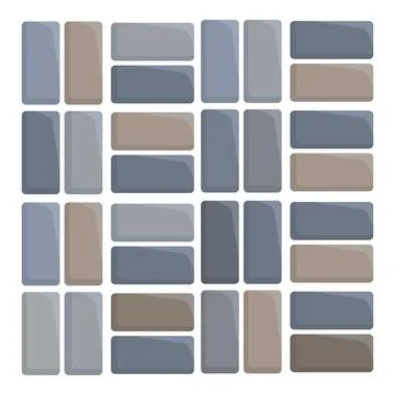 Seamless pattern of rectangular tiles forming geometric design Illustrazione stock