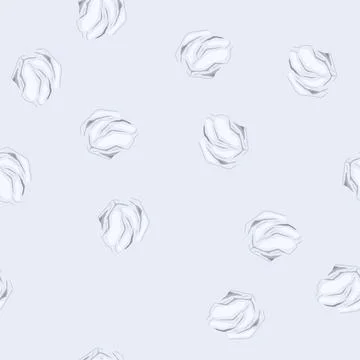 Seamless pattern recycle crumpled paper balls cartoon vector Stock Illustration