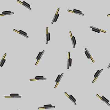 Seamless pattern recycle laptop battery cartoon vector Illustrazione stock