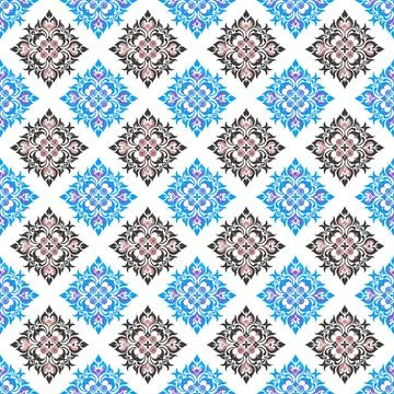 Seamless pattern with red and gold stars Stock Illustration