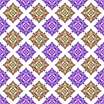 Seamless pattern with red and gold stars Stock Illustration