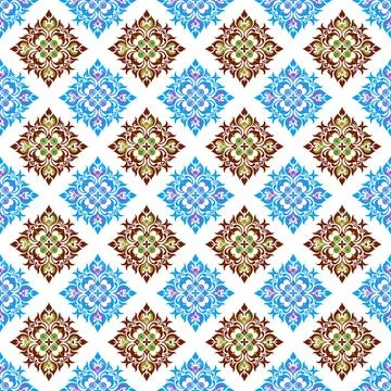 Seamless pattern with red and gold stars Stock Illustration