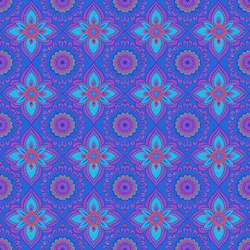 Seamless pattern with red and gold stars Stock Illustration