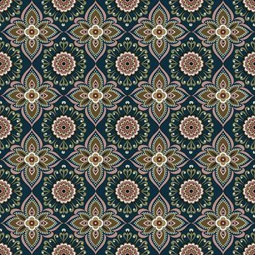 Seamless pattern with red and gold stars Stock Illustration