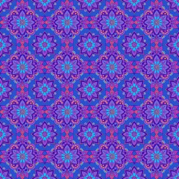 Seamless pattern with red and gold stars Illustrazione stock