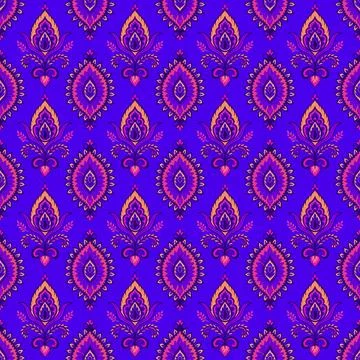 Seamless pattern with red and gold stars Stock Illustration