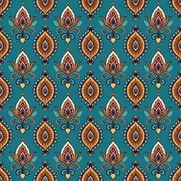 Seamless pattern with red and gold stars Stock Illustration