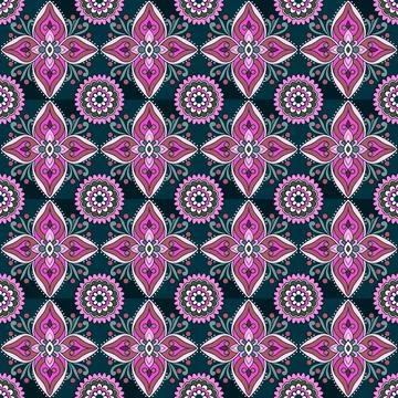 Seamless pattern with red and gold stars Illustrazione stock