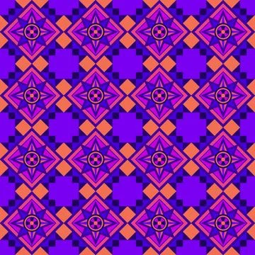 Seamless pattern with red and gold stars Stock Illustration