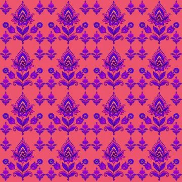 Seamless pattern with red and gold stars Illustrazione stock