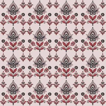 Seamless pattern with red and gold stars Stock Illustration