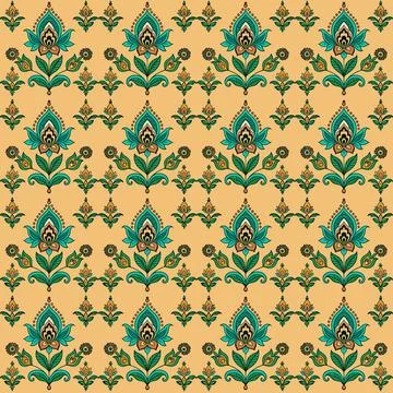 Seamless pattern with red and gold stars Stock Illustration