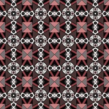 Seamless pattern with red and gold stars Stock Illustration
