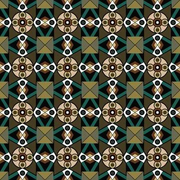 Seamless pattern with red and gold stars Stock Illustration