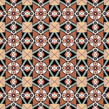 Seamless pattern with red and gold stars Stock Illustration