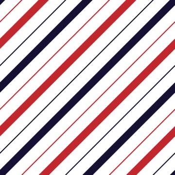 Seamless pattern with red and navy diagonal stripes Stock Illustration