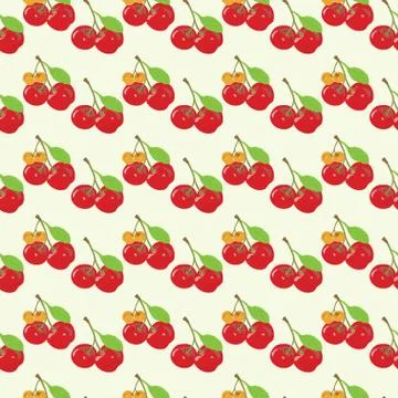 Seamless Pattern with Red and Yellow Stock Illustration