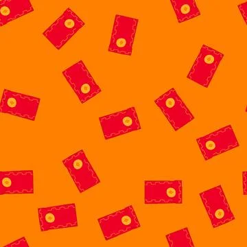 Seamless pattern red angpao envelope celebrating asian new year traditions Stock Illustration