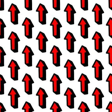 Seamless pattern with a red arrow .Vector illustration Stock Illustration