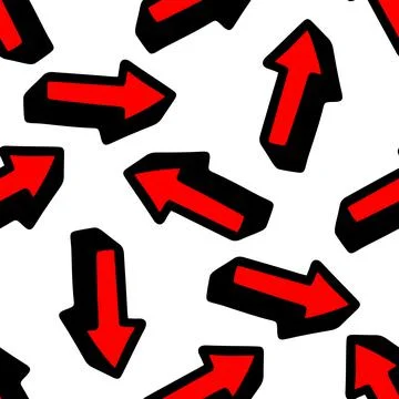 Seamless pattern with a red arrow .Vector illustration Stock Illustration