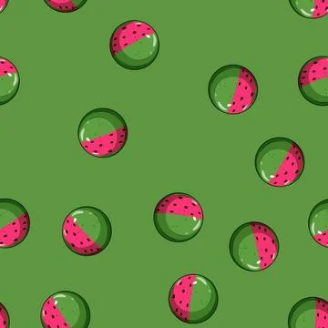 Seamless pattern red beach ball cartoon vector Illustrazione stock