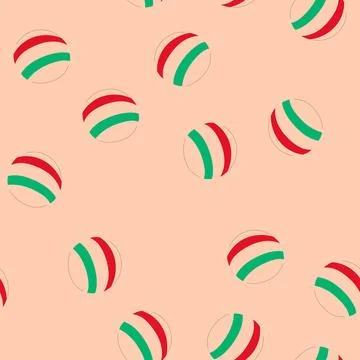 Seamless pattern red beach ball cartoon vector 库存插图