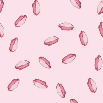 Seamless pattern red beret cartoon vector イラスト素材