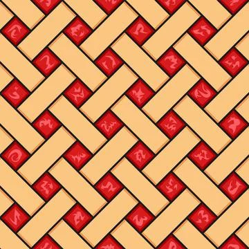 Seamless pattern with red berry pie texture. Stock Illustration