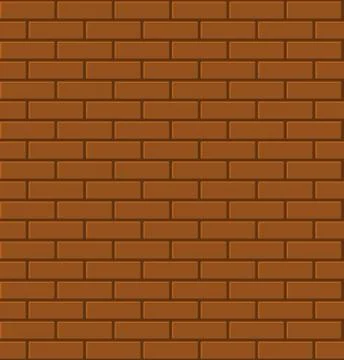 Seamless Pattern of Red Brick. Vector イラスト素材