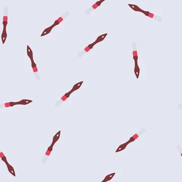 Seamless pattern red brush paint tool cartoon vector イラスト素材