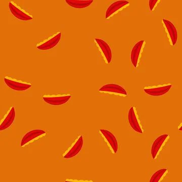 Seamless pattern red canopy awning cartoon vector Stock Illustration