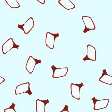Seamless pattern red car side view mirror vector on white Stock Illustration