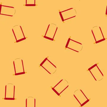 Seamless pattern red chinese scroll cartoon vector Illustrazione stock