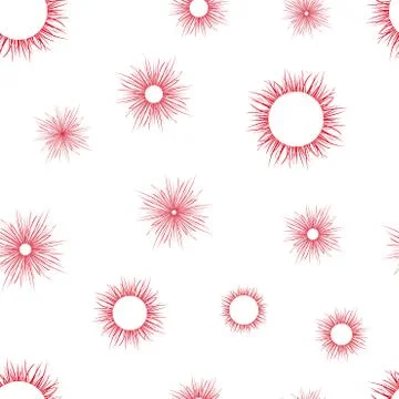 Seamless pattern of red circles Stock Illustration