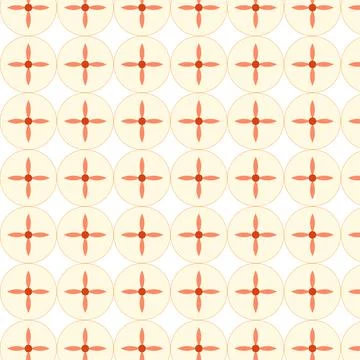 Seamless pattern of red crosses in yellow circles Stockillustratie