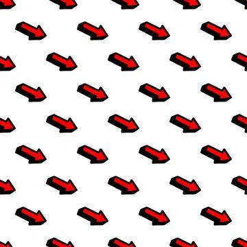 Seamless pattern with a red cursor.Vector illustration Stock Illustration
