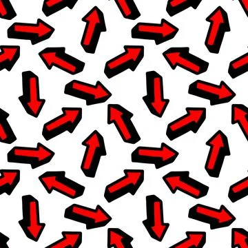 Seamless pattern with a red cursor.Vector illustration 스톡 일러스트
