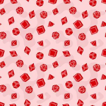 Seamless pattern of red dice for board games Stock Illustration