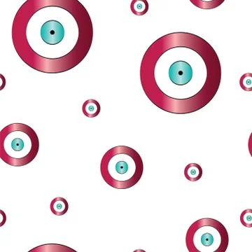 Seamless pattern with red evil eye vector Stock Illustration