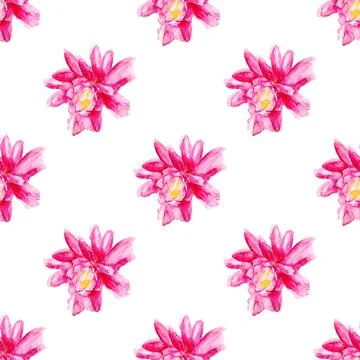 Seamless pattern with  red flower Stock Illustration