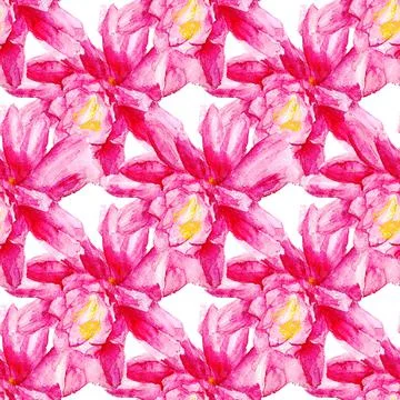 Seamless pattern with  red flower Stock Illustration